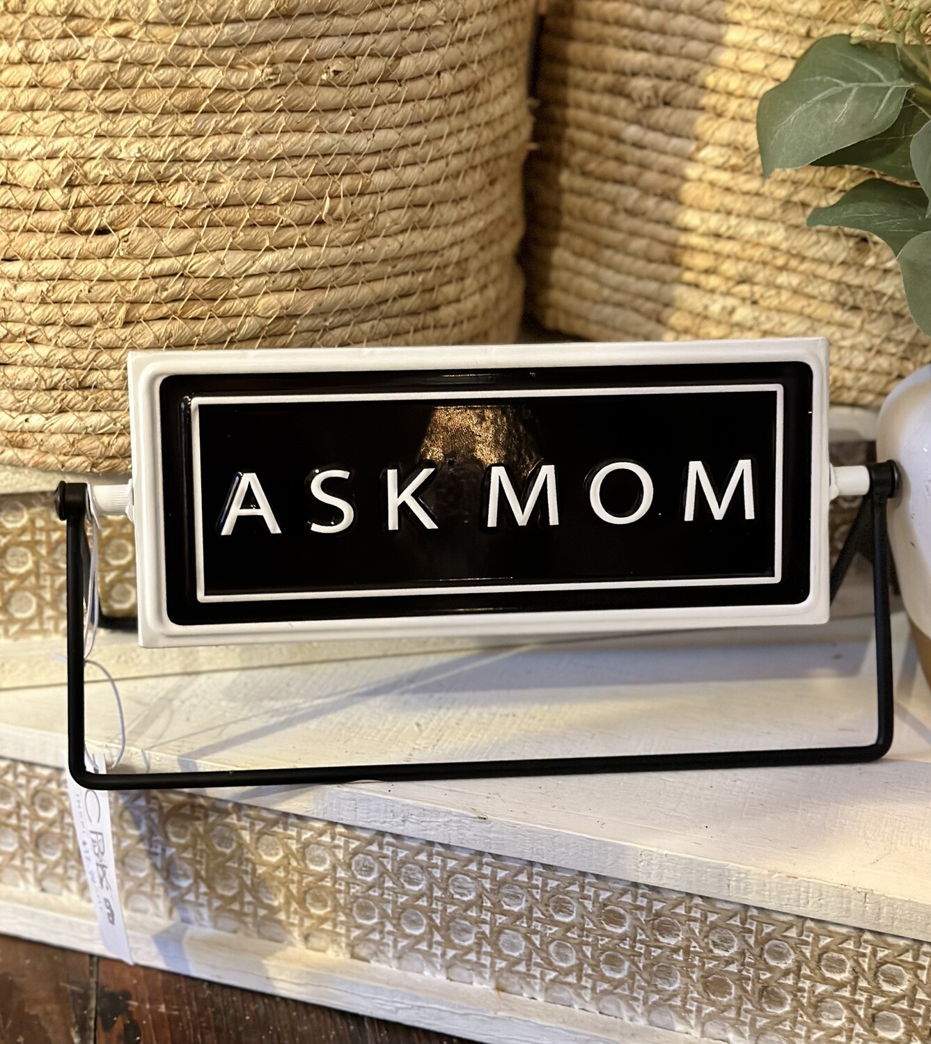 Ask Mom // Ask Dad Spin Sign