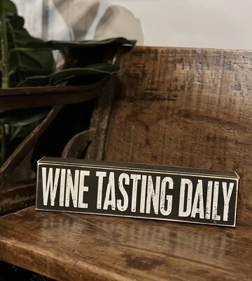 Wine Tasting Box Sign