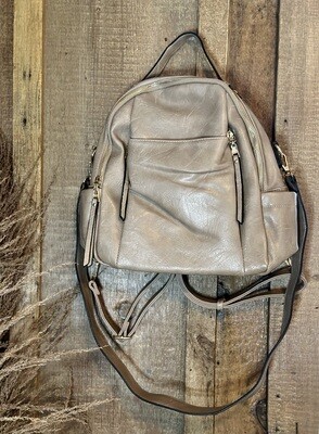 Gray Tan Bookbag/Purse