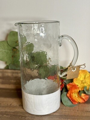Two Tone Glass Pitcher