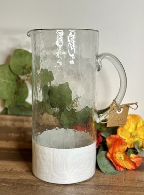 Two Tone Glass Pitcher