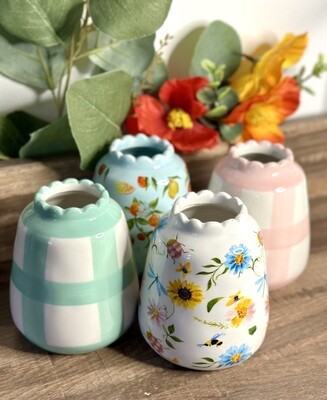 Fruity Floral Bud Vases