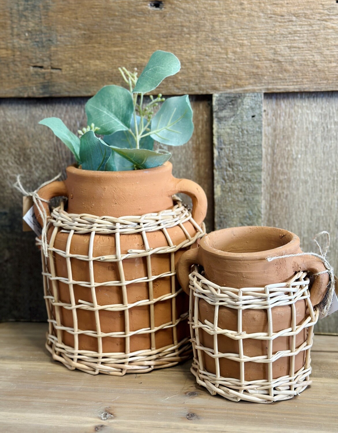 Terracotta Woven Vase