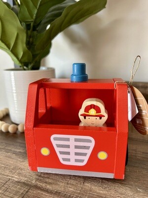 Firetruck Wood Vehicle Set