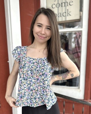 Floral Button Up Tank Top