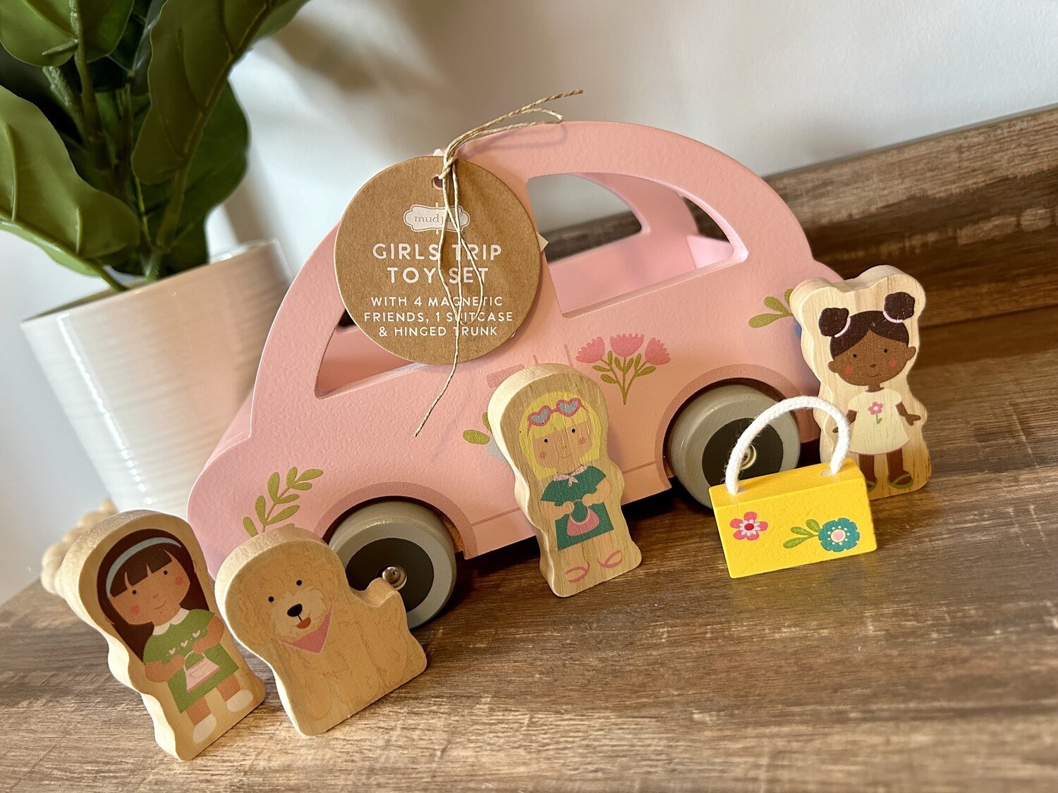Pink Car Toy Set
