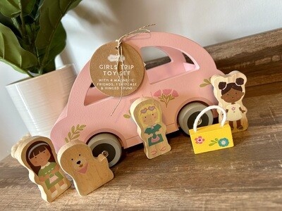 Pink Car Toy Set