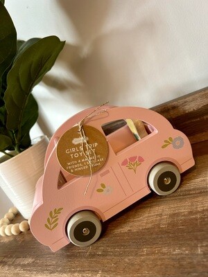 Pink Car Toy Set