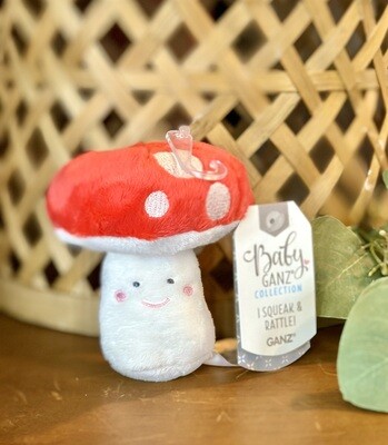 Mushroom Squeaker Rattle 