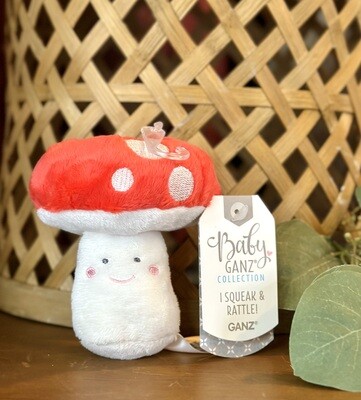 Mushroom Squeaker Rattle 