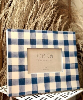 Blue Plaid Picture Frame