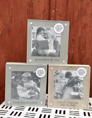 Family Mini Wood Acrylic Frame