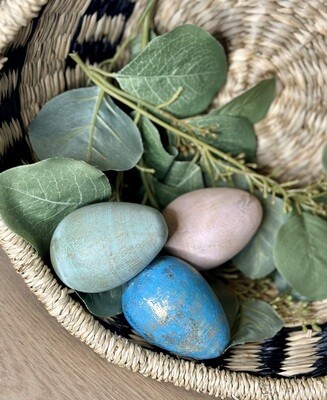 Painted Wood Egg