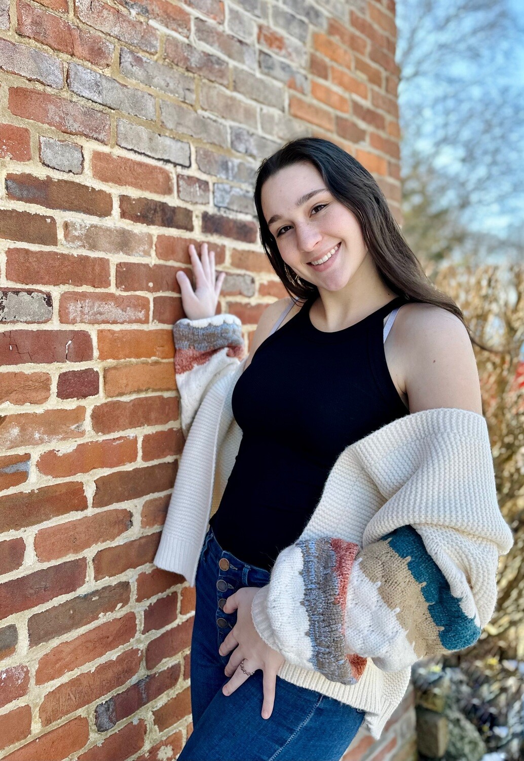 Colorblock Bubble Sleeve Cardigan