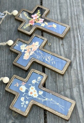 Wildflower Glass Cross