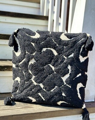 Black & White Tassel Pillow