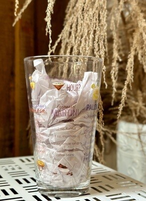 Cocktail Recipe Pint Glass