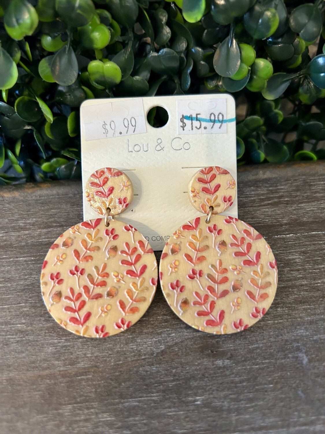 Leaf Print Earrings