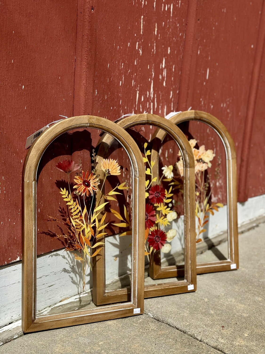 Printed Flower Glass Frame 