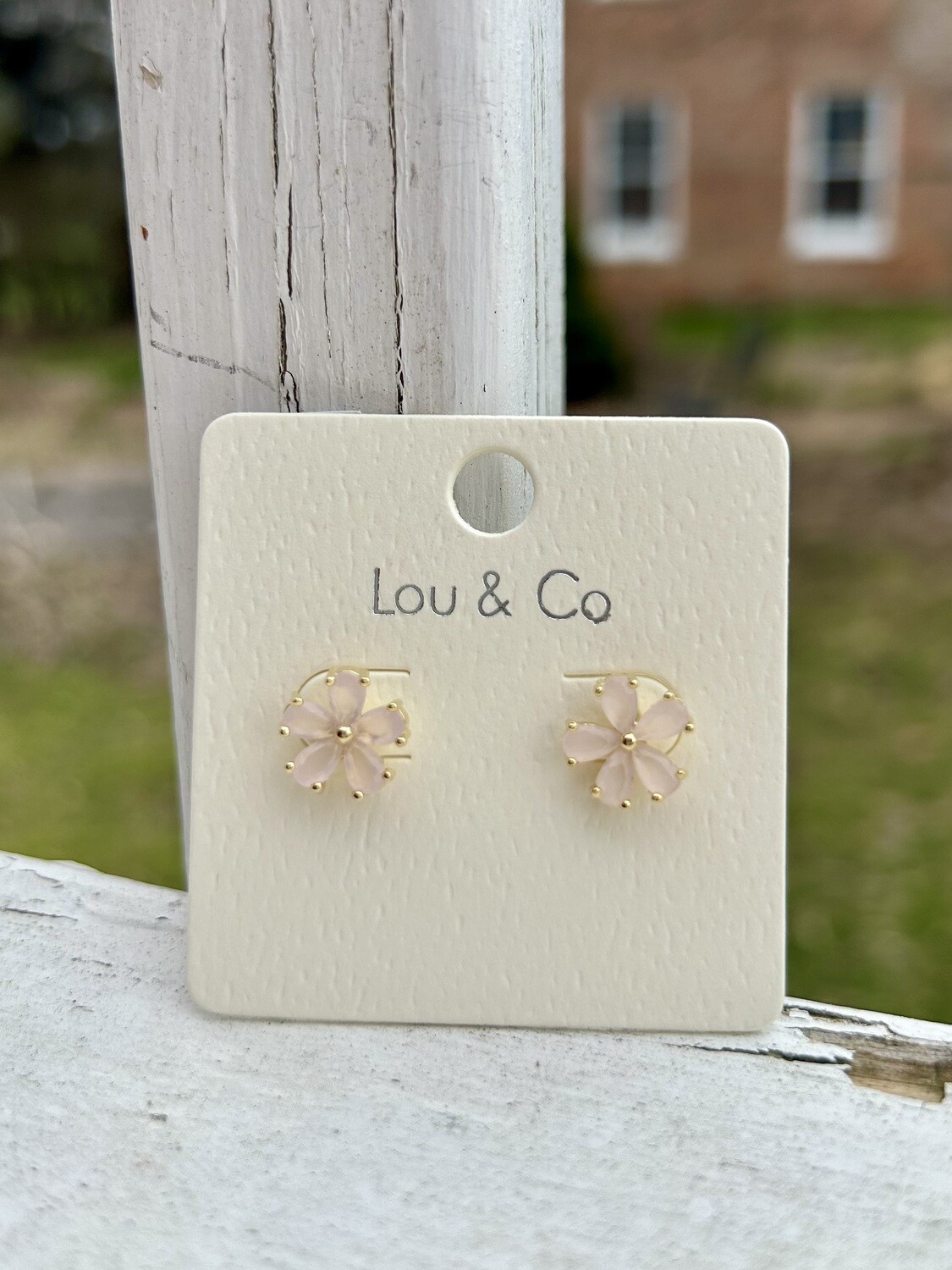 Light Pink Flower Post Studs