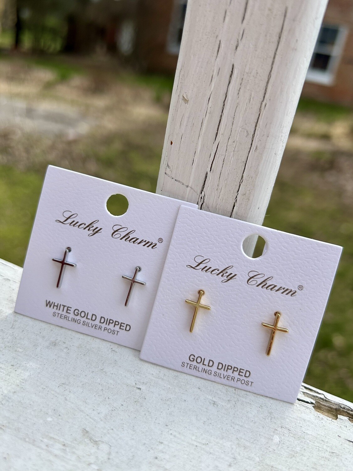 Dainty Cross Stud Earrings