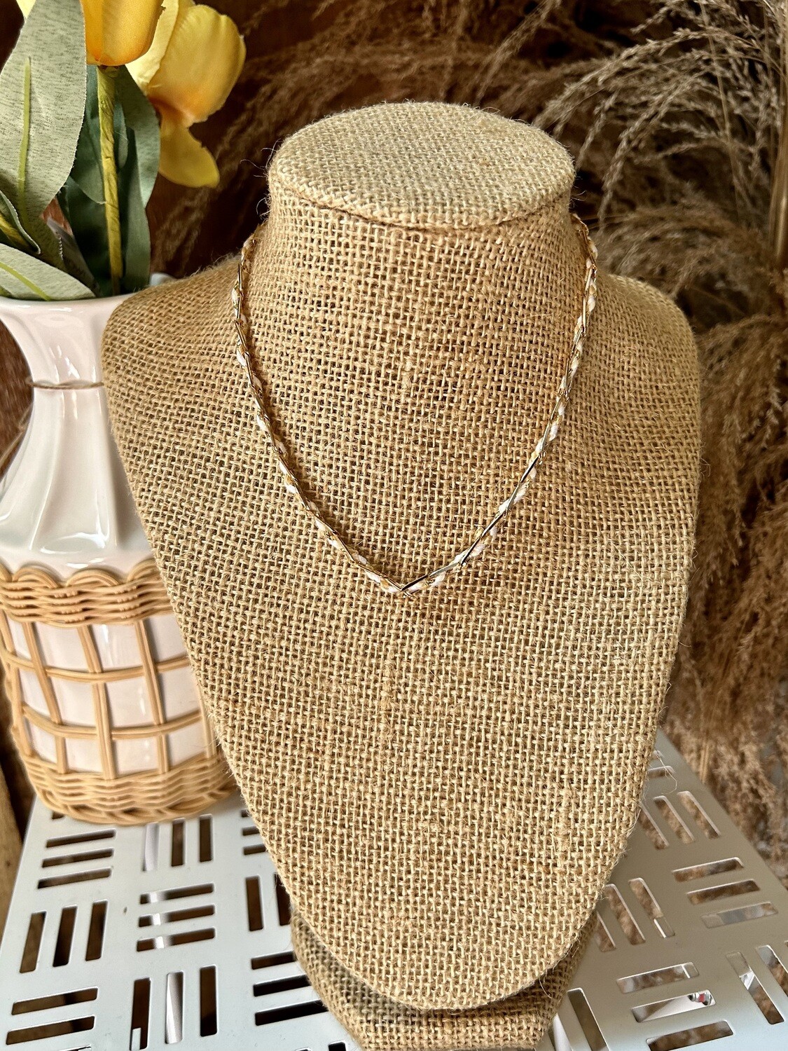 Chain Necklace with Thread Detail