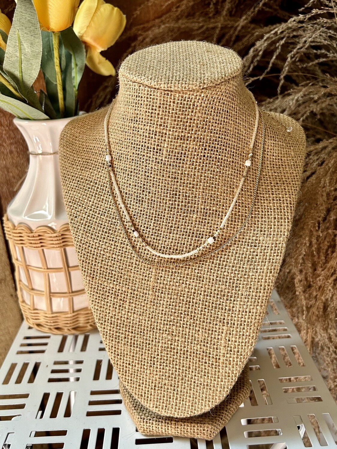 Seed Beaded Layered Necklace