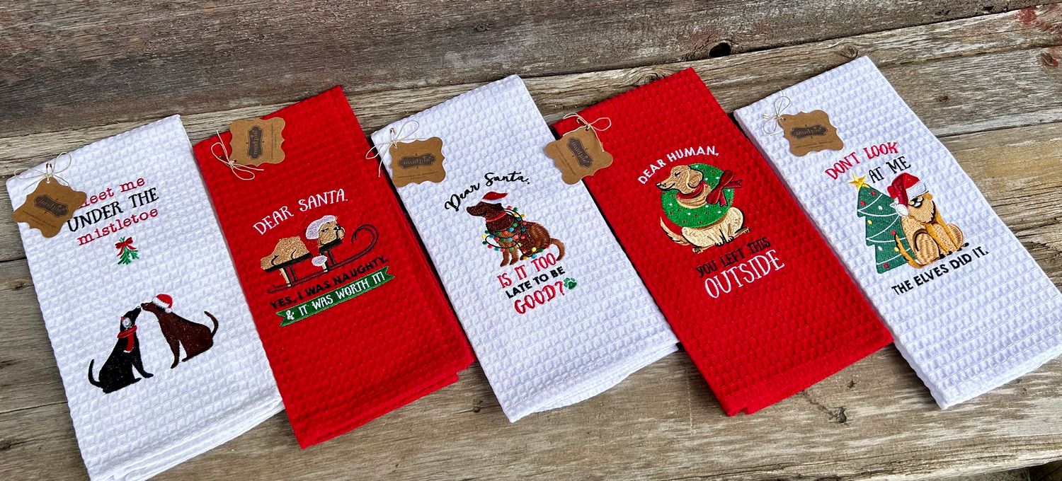 Christmas Funny Dog Towels