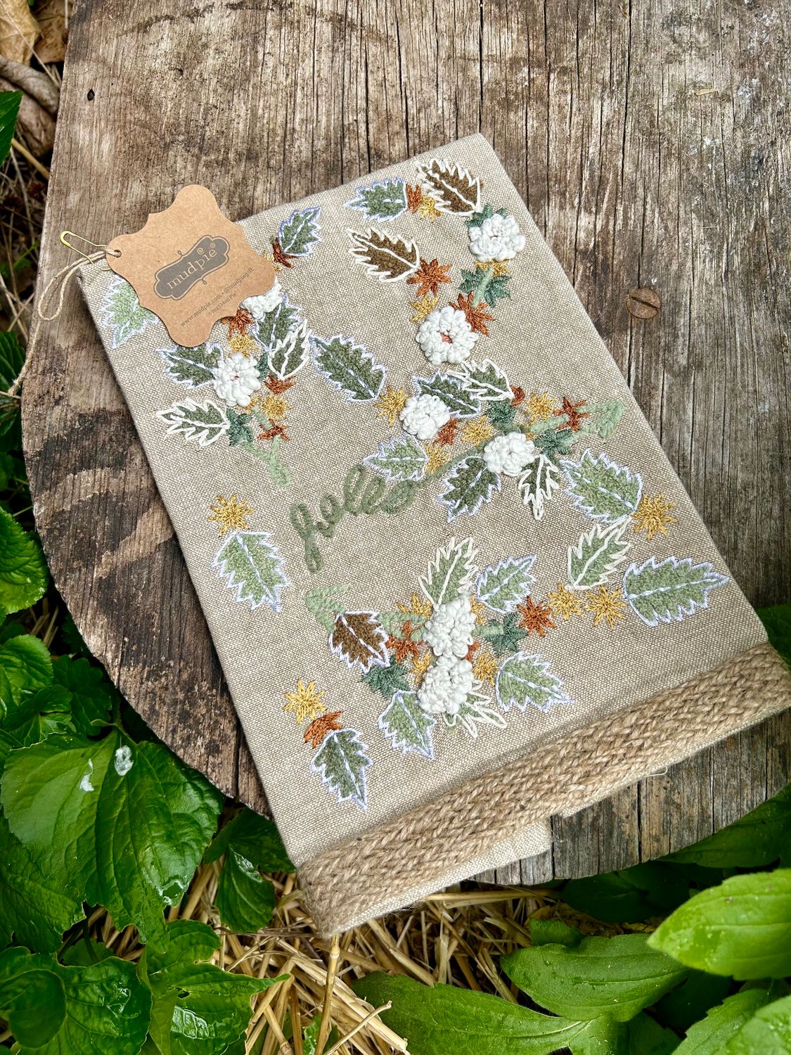 Leaf Embroidered Towels