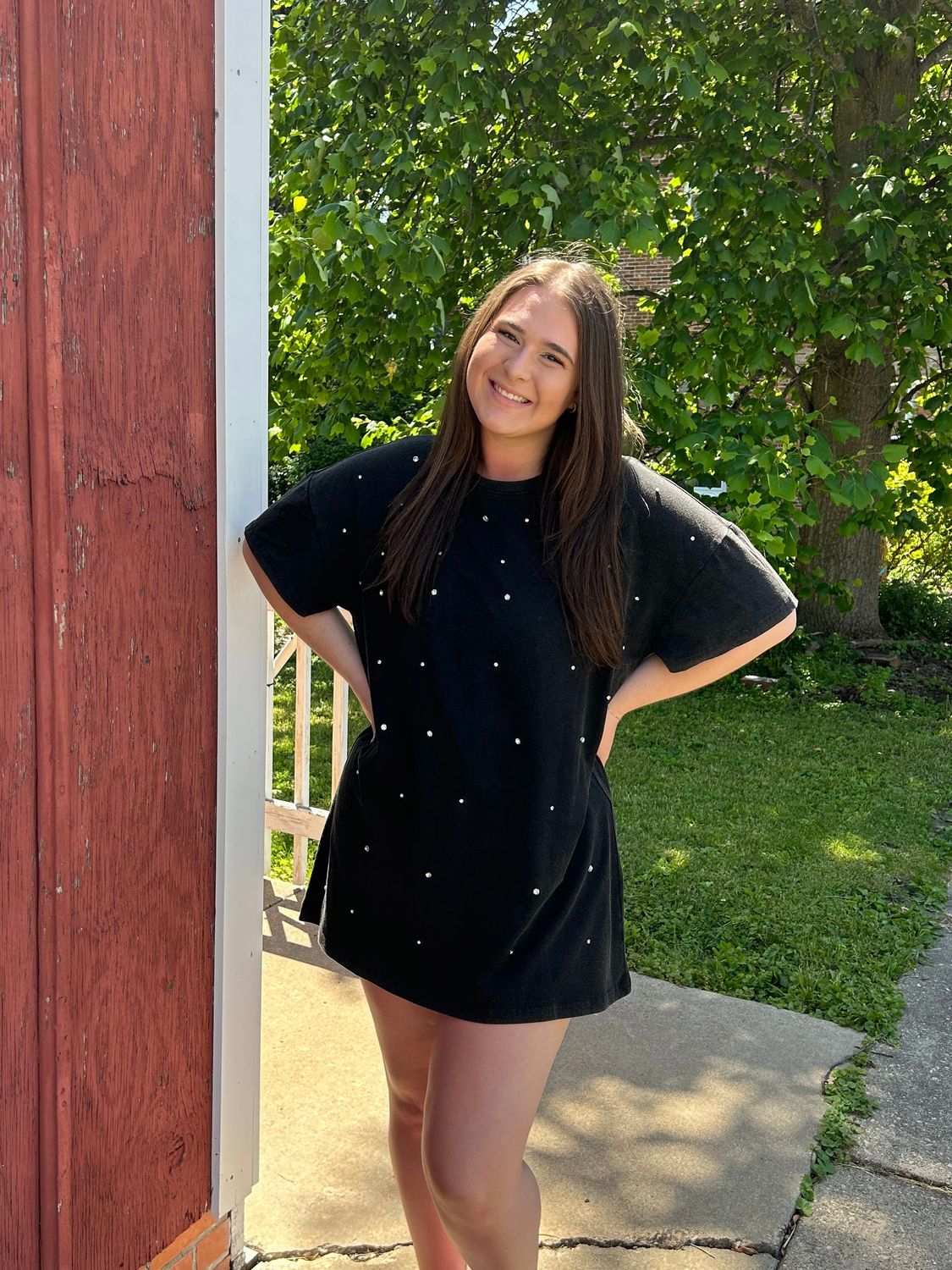 Rhinestone T-Shirt Dress