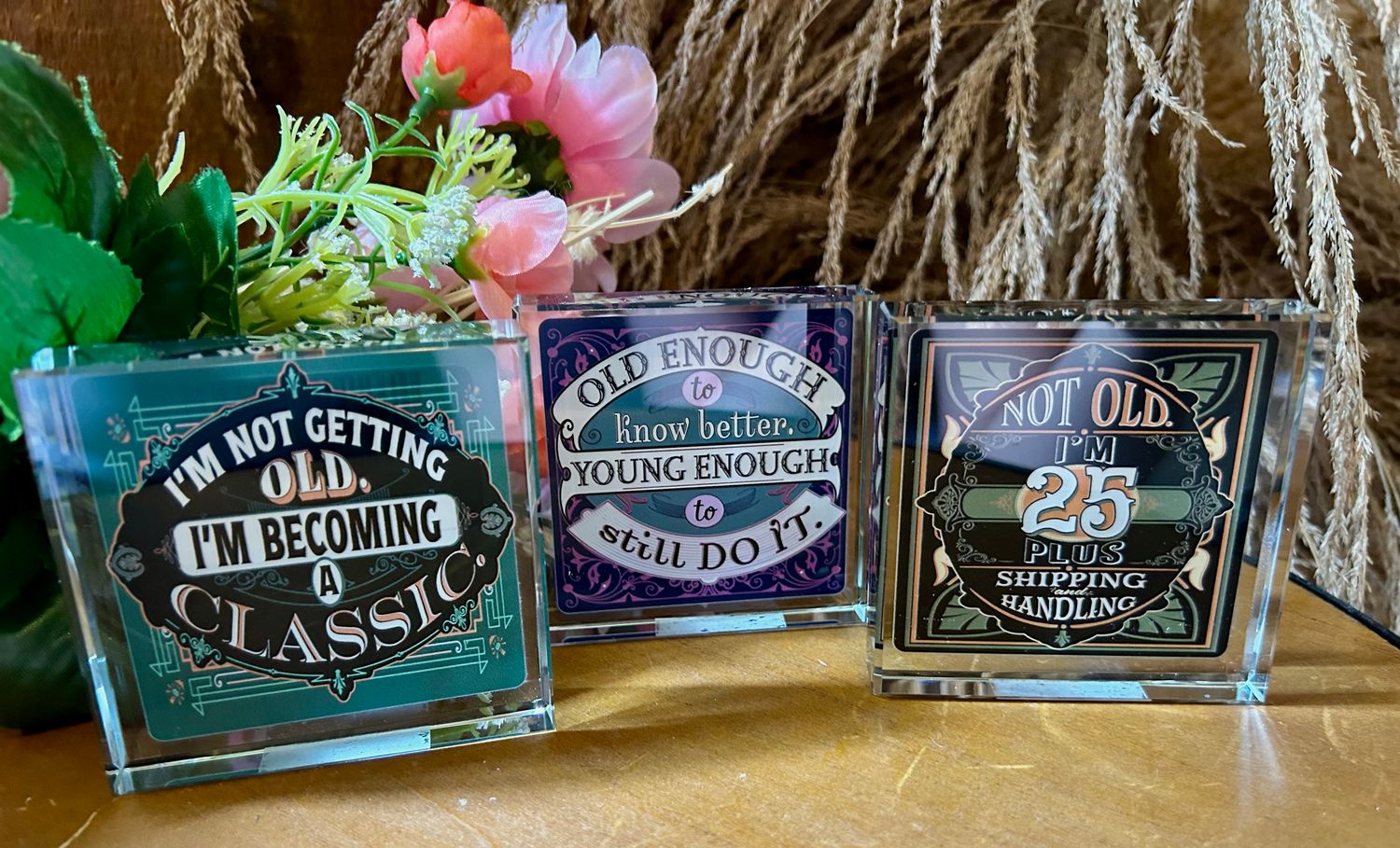 Beveled Glass Table Top Decor