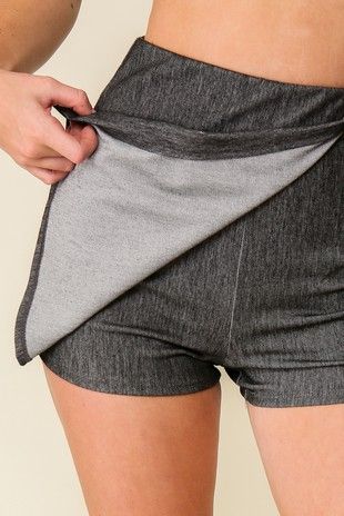 Denim Knit Skort