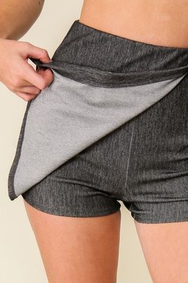 Denim Knit Skort