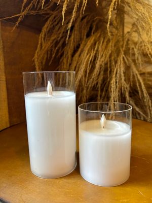 Ardella White LED Wax Candles