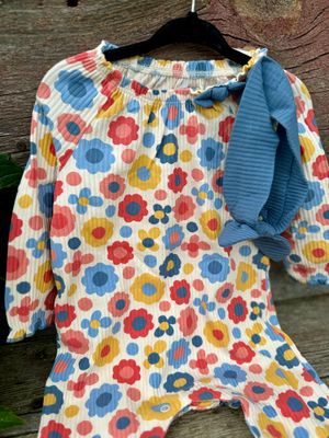 Floral Sleeper W/ Headband