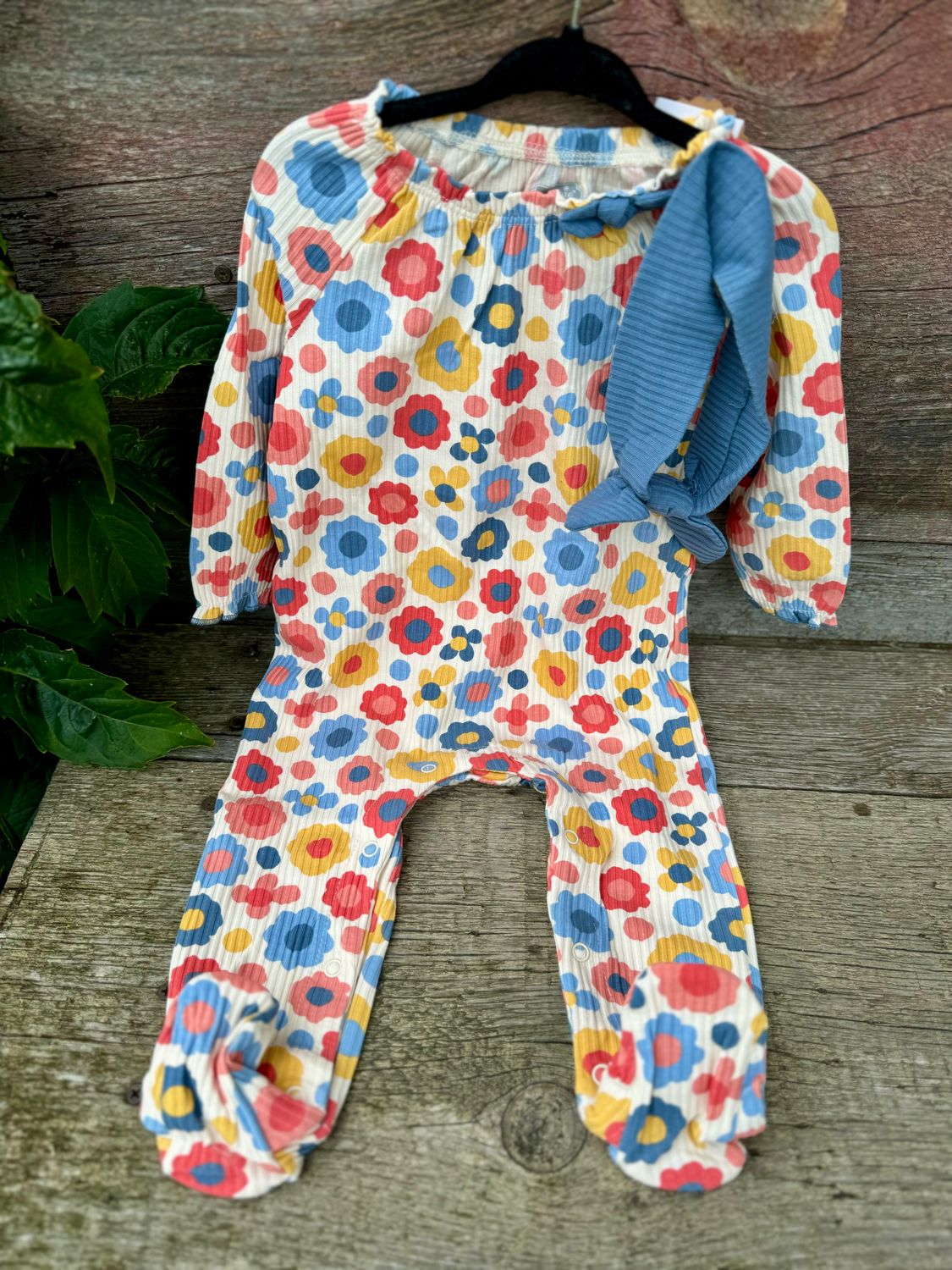 Floral Sleeper W/ Headband