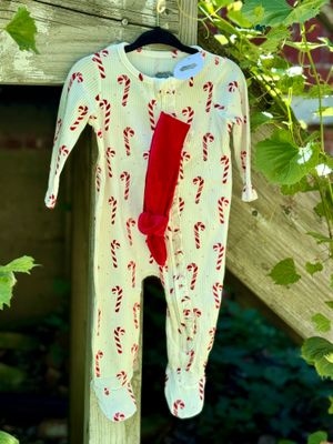 Candy Cane Sleeper &amp; Headband Set