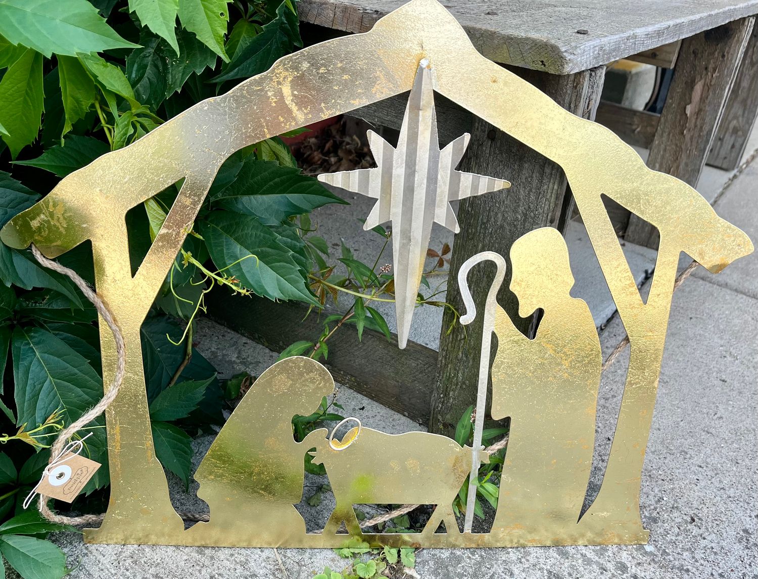 Tin Nativity Door Hanger 