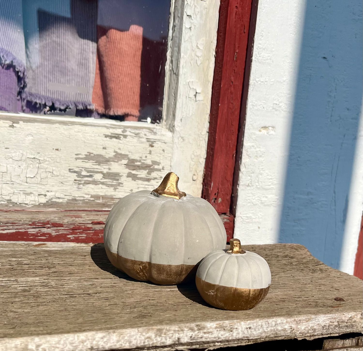 Cement Pumpkin Sitters