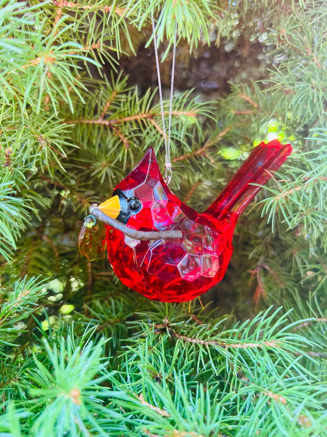 4&quot; Berry Cardinal Ornament 