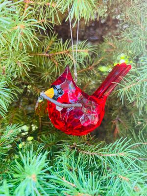 4" Berry Cardinal Ornament 4" Berry Cardinal Ornament