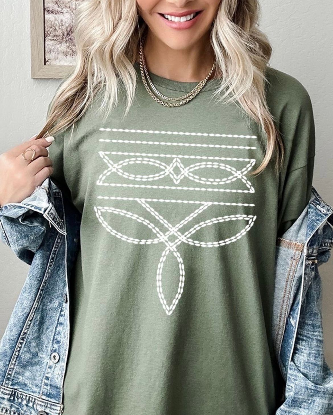 Plus Boot Stitch Graphic Tee