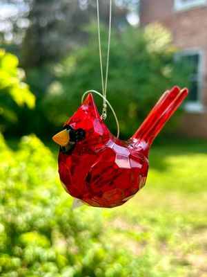 Elegant Crystal Cardinal Ornament 