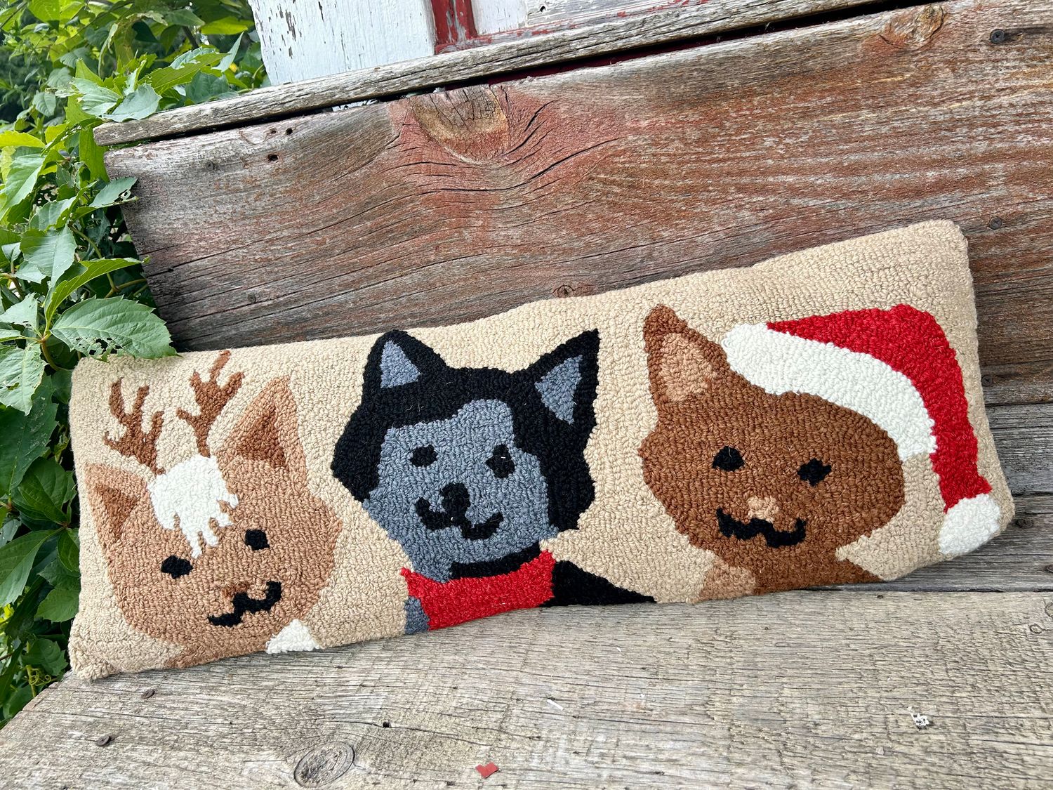 Christmas Cat Long Pillow