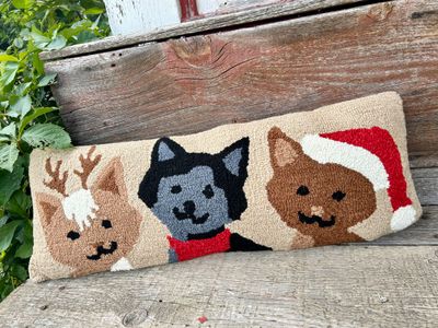 Christmas Cat Long Pillow
