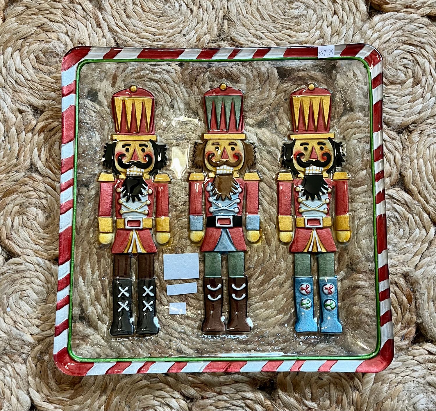 Glass Nutcracker Platter