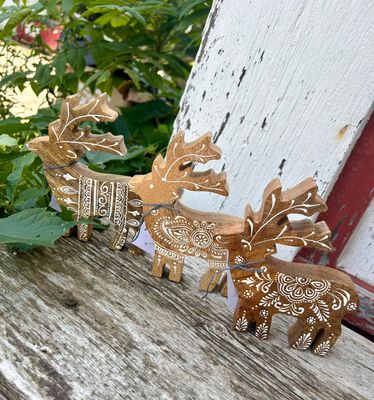 Handpainted Reindeer Decor