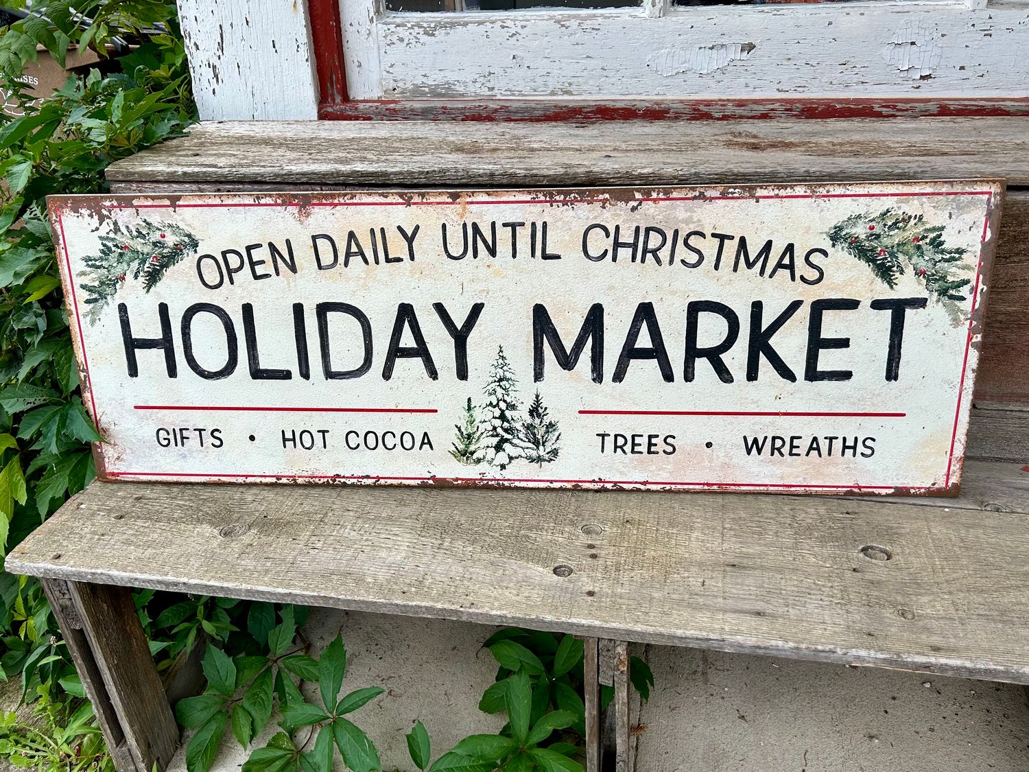 Holiday Market Christmas Sign