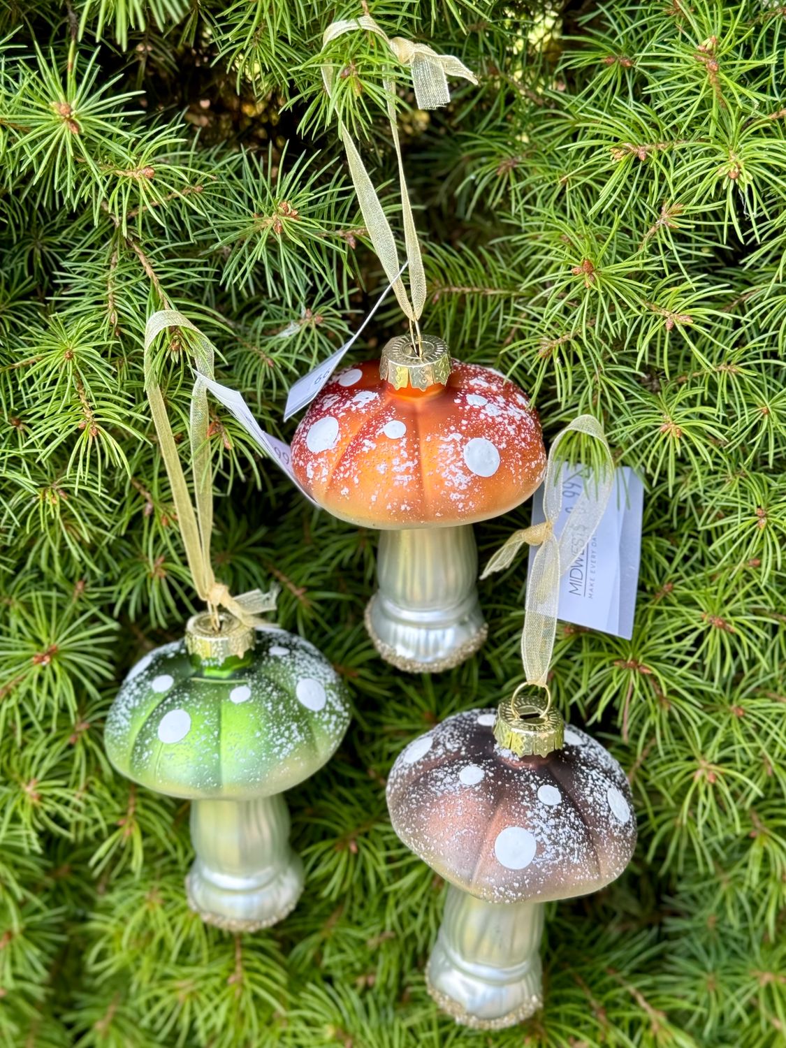Mushroom Glass Ornament