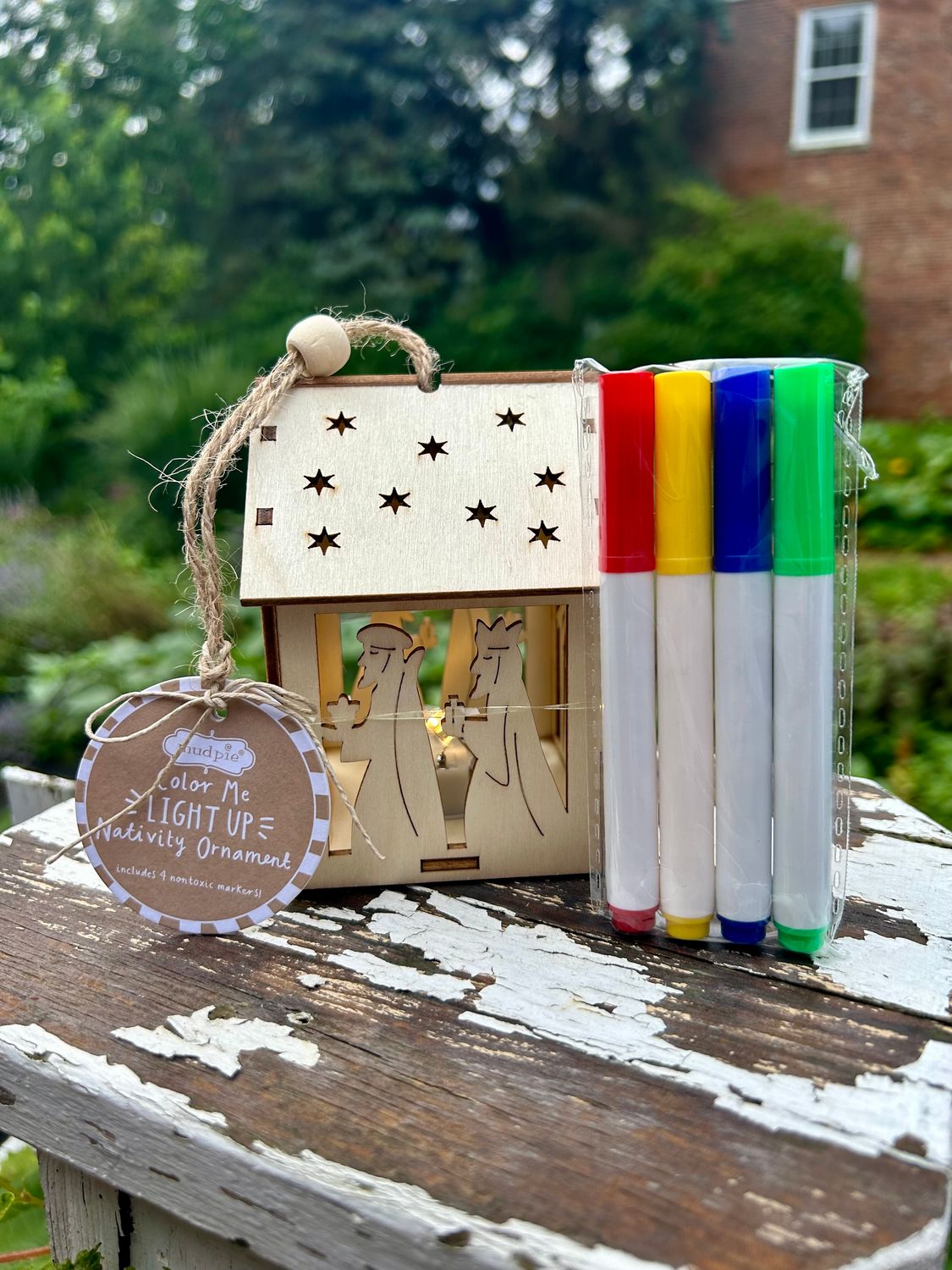 DIY Coloring Nativity Ornament